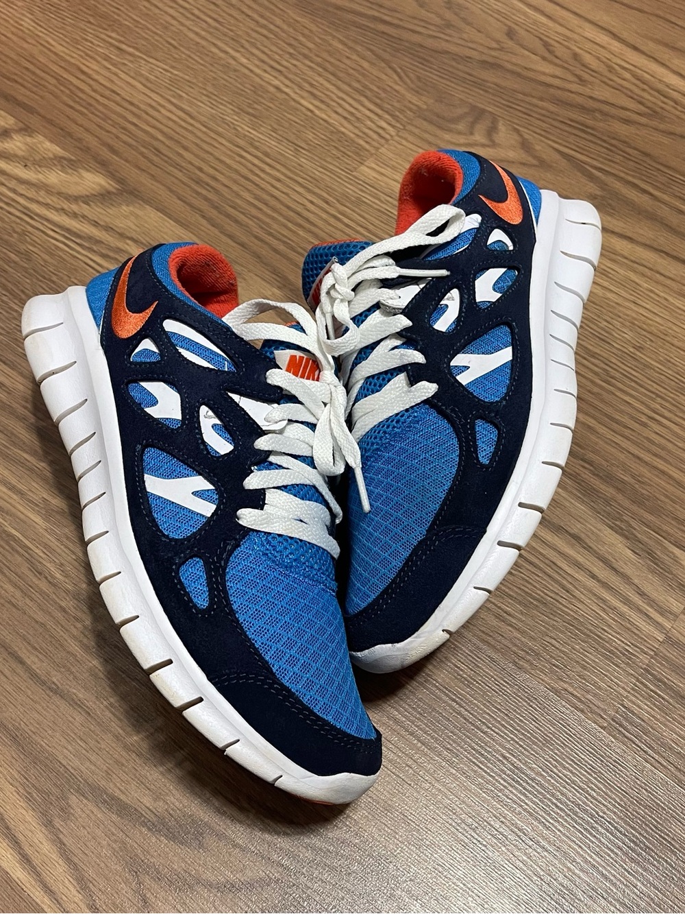 Nike Free Run 2 Light Photo Blue Orange 537732-403 mens size 8